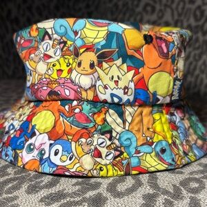 Vintage all over print 2015 Colorful Pokémon Bucket Hat iconic nostalgic hat
